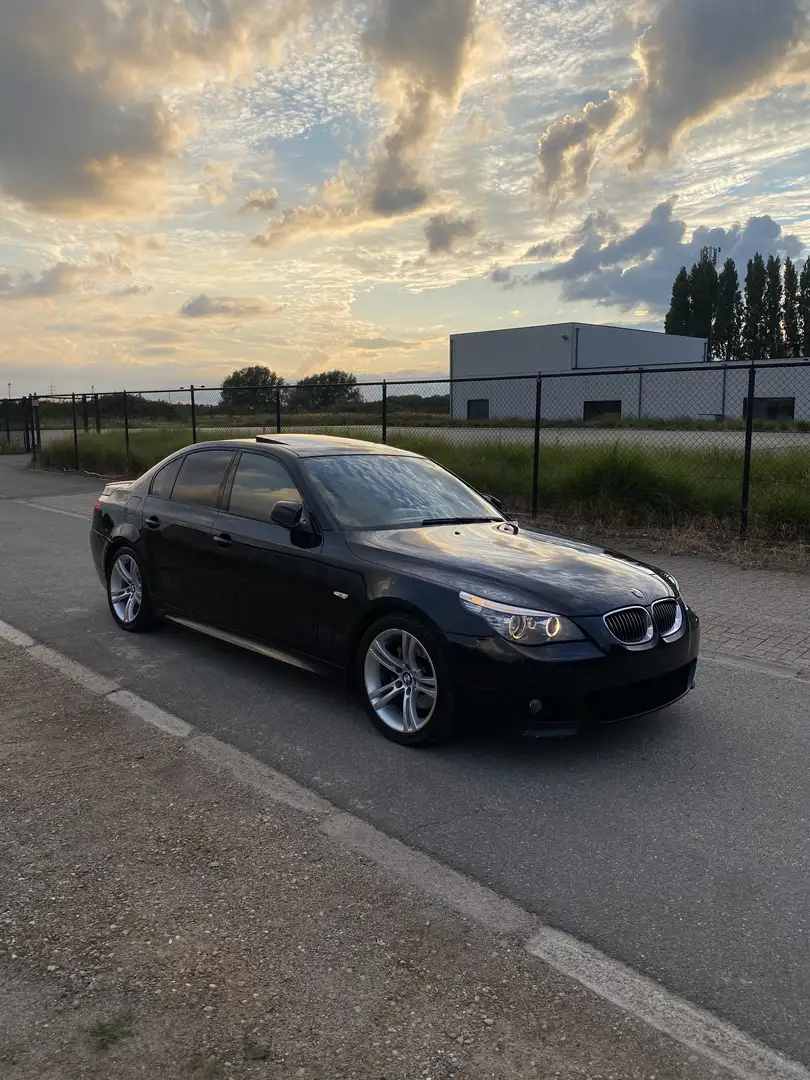 BMW 520 520d 2009 Mpack Automaat EURO 5 CARBONSCHWARZ Blue - 1
