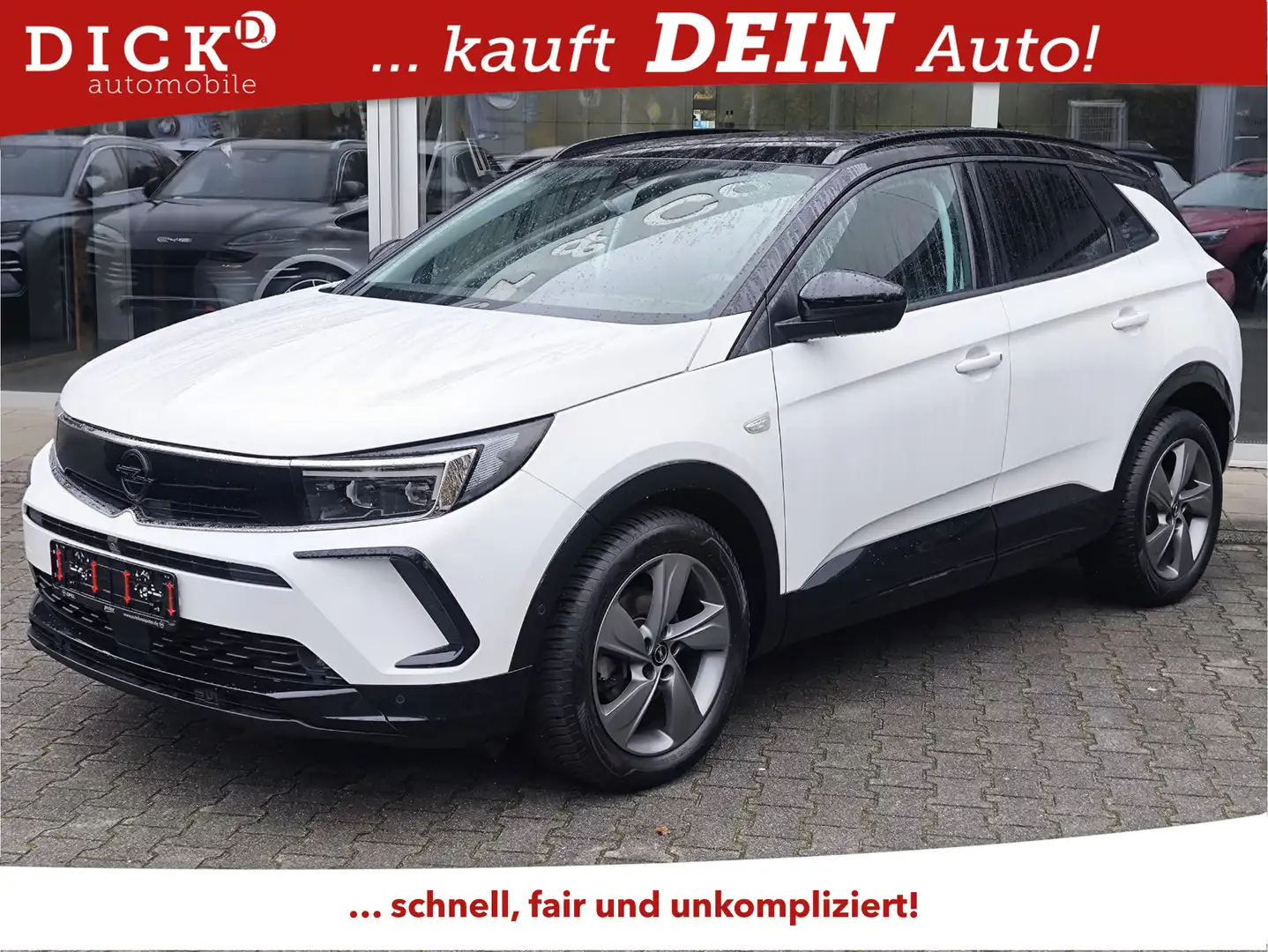Opel Grandland 1.2 Aut.GS Line Style NAVI+LED+360+18 Blanc - 1