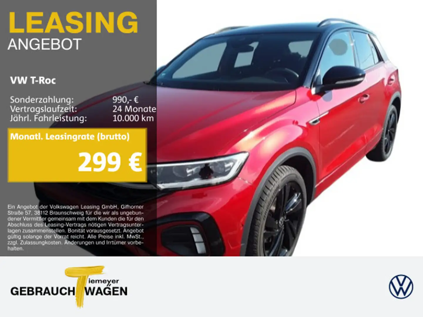 Volkswagen T-Roc 1.5 TSI DSG R-LINE BLACK STHZG MATRIX ASSI Rot - 1