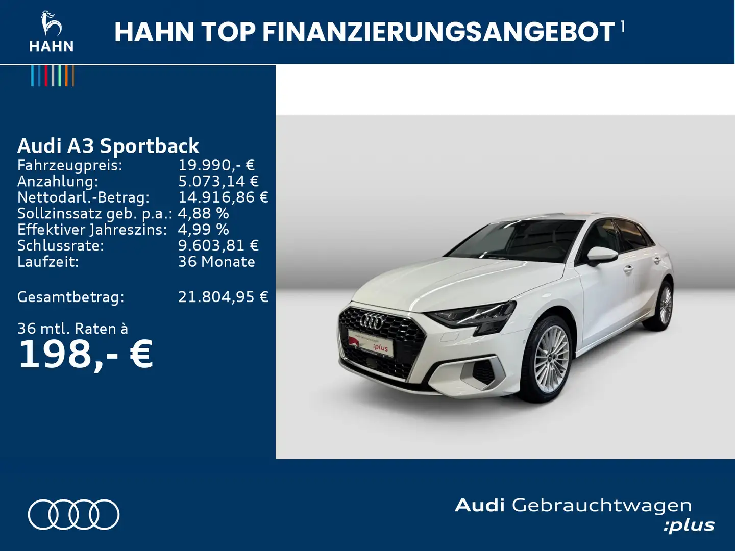 Audi A3 30 TDI advanced Carplay Tempo Sitzh Weiß - 2