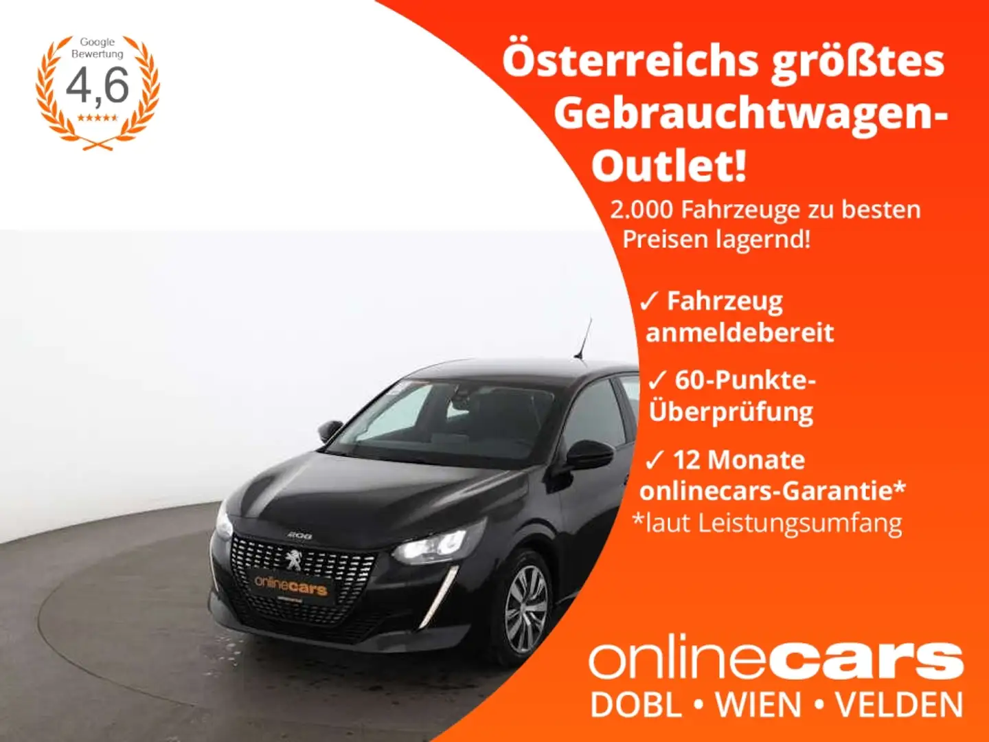 Peugeot 208 1.2 PureTech Active LED TEMPOMAT KLIMA RADIO Schwarz - 1