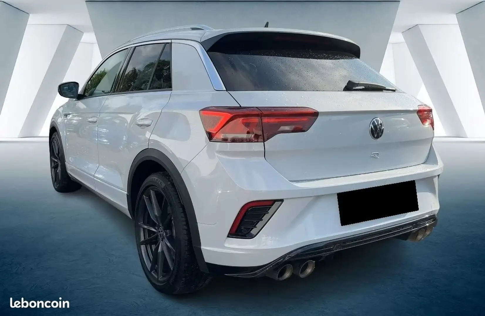 Volkswagen T-Roc 2.0 TSI R 4Motion 300CH DSG-GPS-LED-ACC-DCC-VIRTUAL COCKPIT-TOIT OUVRANT PANORAMIQUE-LIGNE AKRAPOVIC-WHITE SILVER-CARTE G Gris - 2