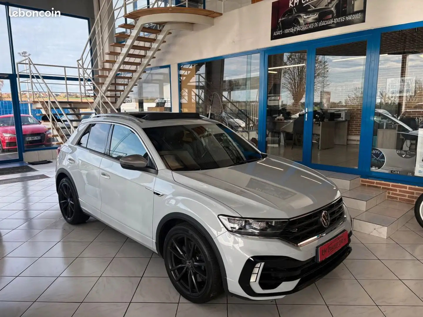 Volkswagen T-Roc 2.0 TSI R 4Motion 300CH DSG-GPS-LED-ACC-DCC-VIRTUAL COCKPIT-TOIT OUV PANORAMIQUE-AKRAPOVIC-WHITE SILVER-CARTE GRISE ET MA Gris - 1