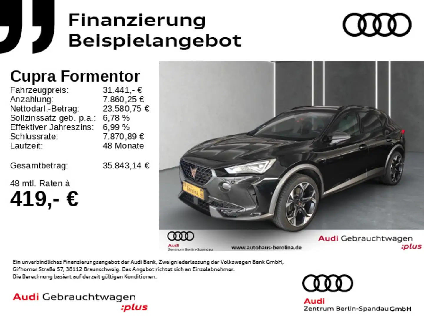 CUPRA Formentor 2.0 TSI 4D VZ DSG *ACC*R-CAM*NAV*SHZ* Schwarz - 1