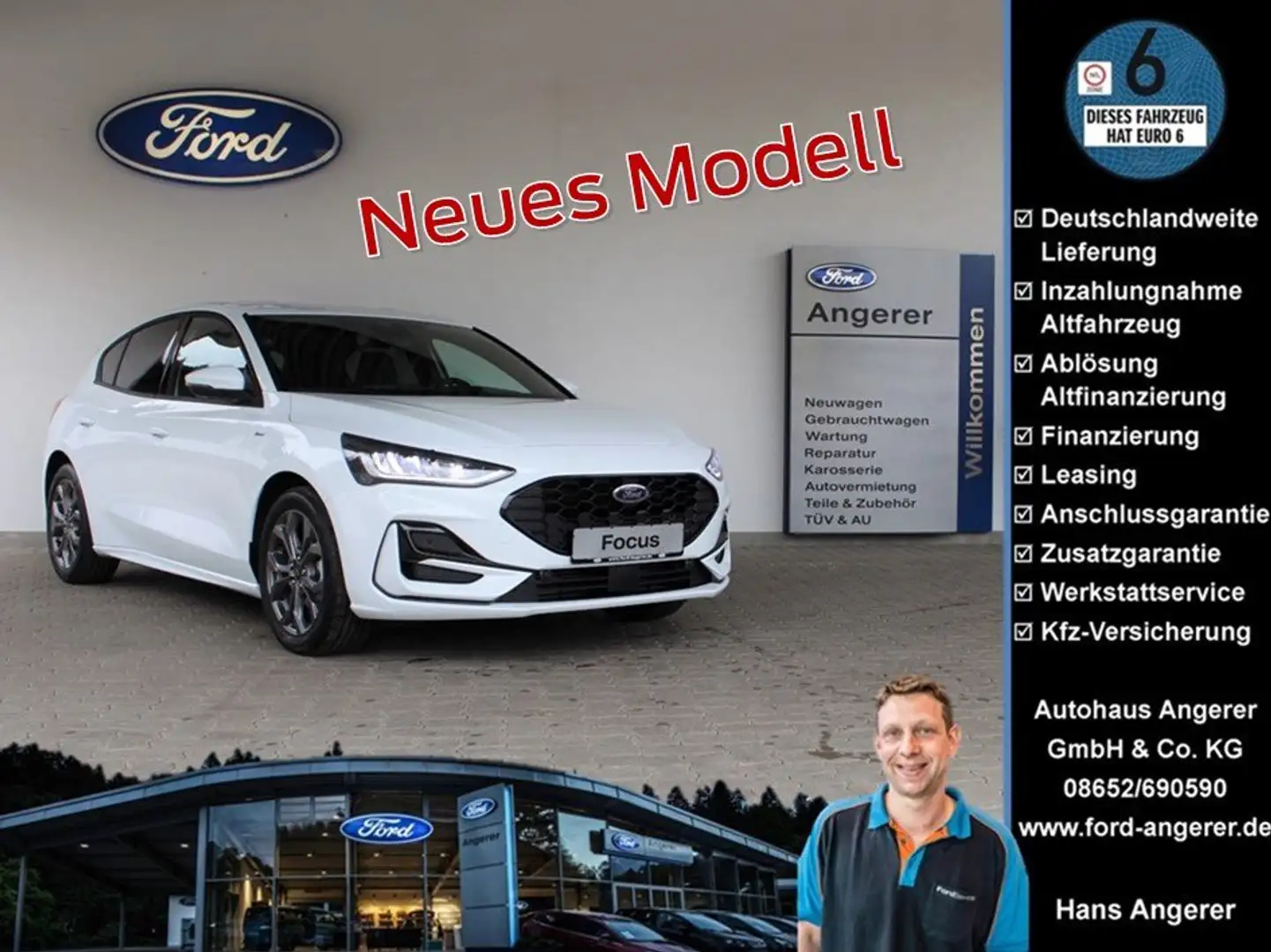 Ford Focus ST-Line SYNC 4 LED,ACC,Navi,Touch,Cam,PDC,4xPaket Weiß - 1