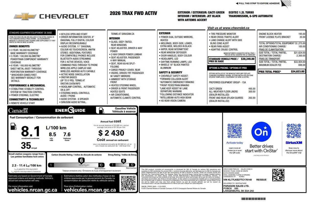 2026 Chevrolet Trax
