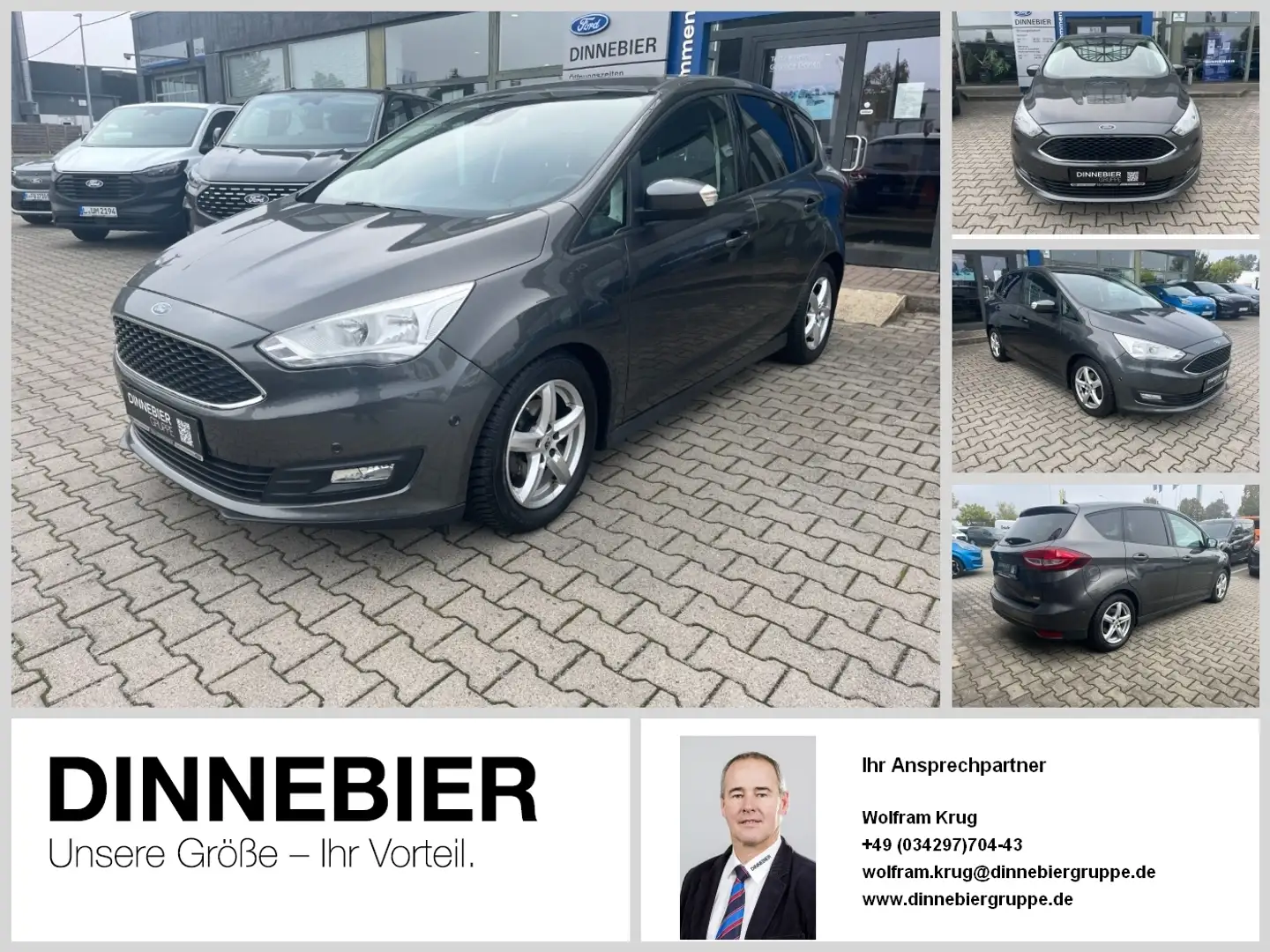 Ford C-Max Cool&Connect Navi+Winterpaket+Klima Gris - 1