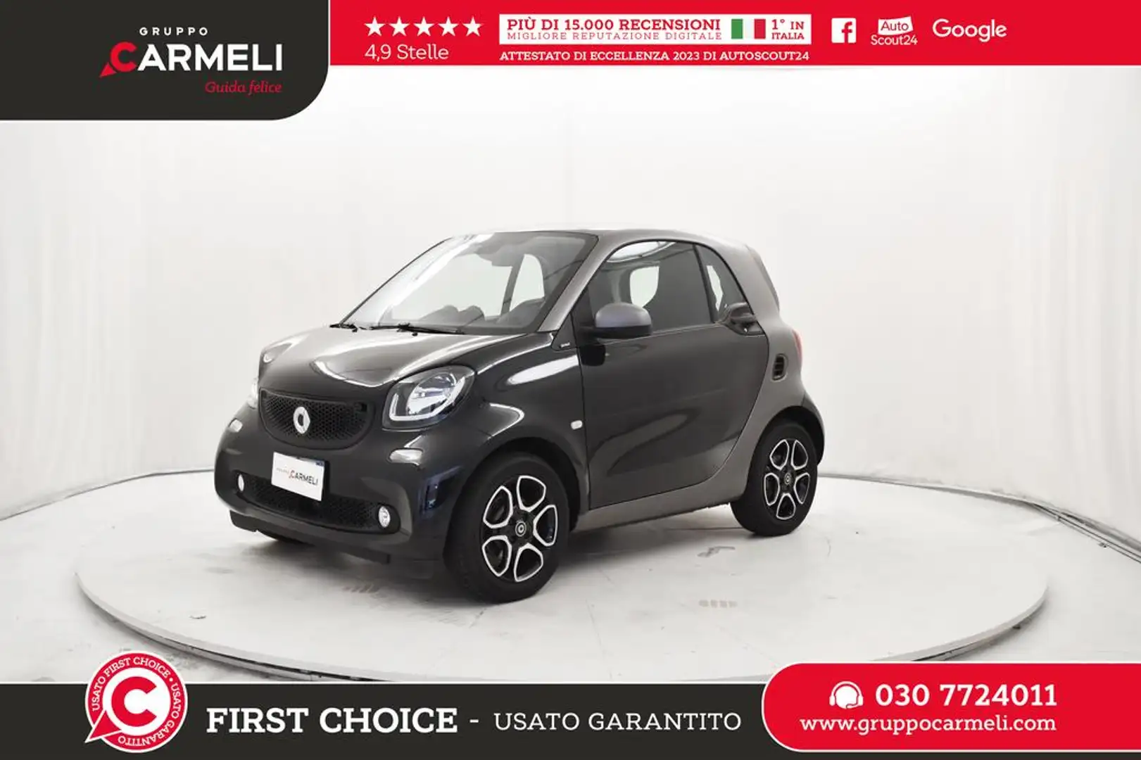 smart forTwo 0.9 t. Perfect 90cv Nero - 1
