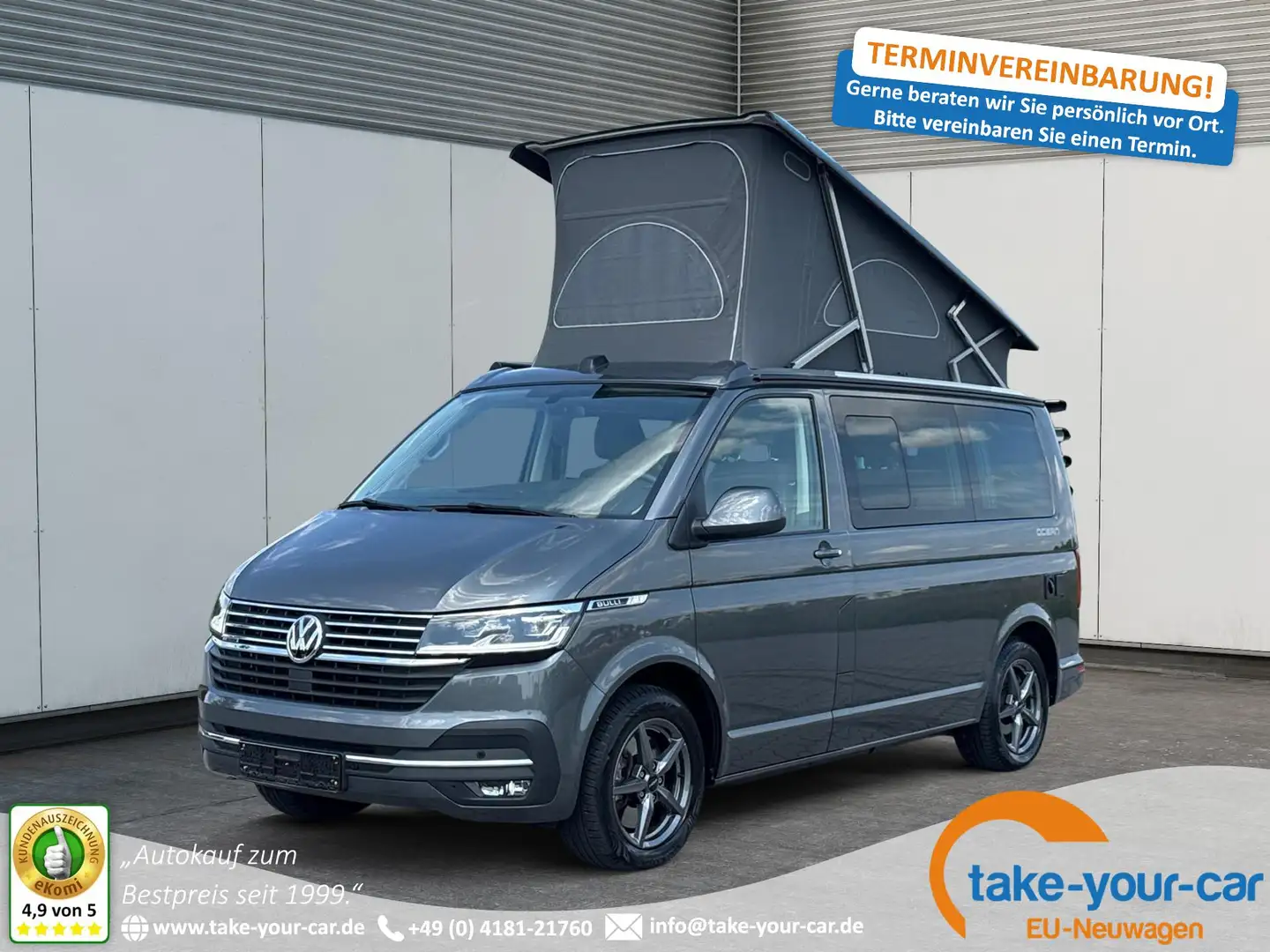 Volkswagen T6.1 California 6.1 Ocean DSG+4MOTION+AHK+ACC+Navi DiscoverPro+... Grau - 1