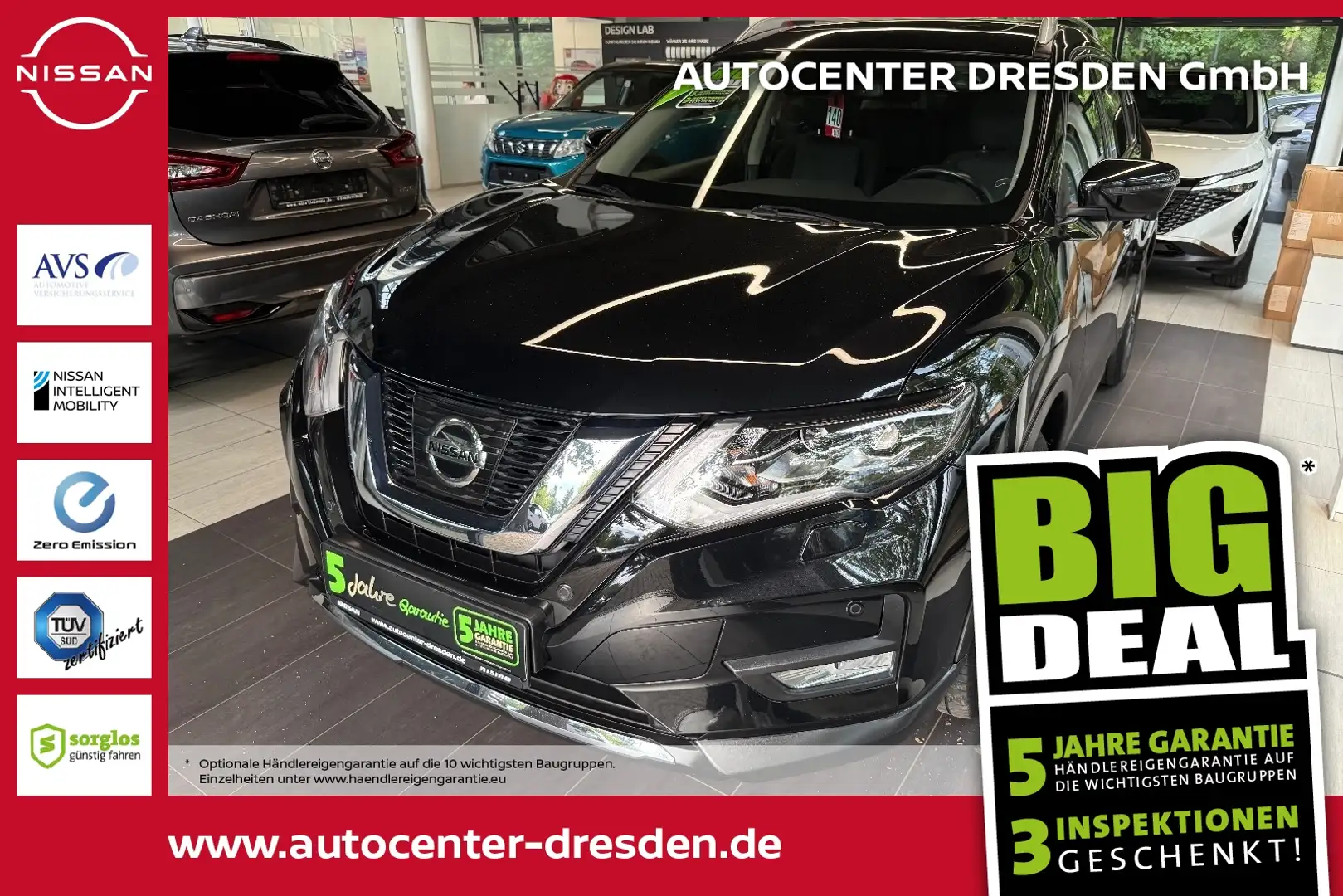 Nissan X-Trail 1.6 DIG-T N-Connecta Navi+Pano+SD+Kam. Noir - 1