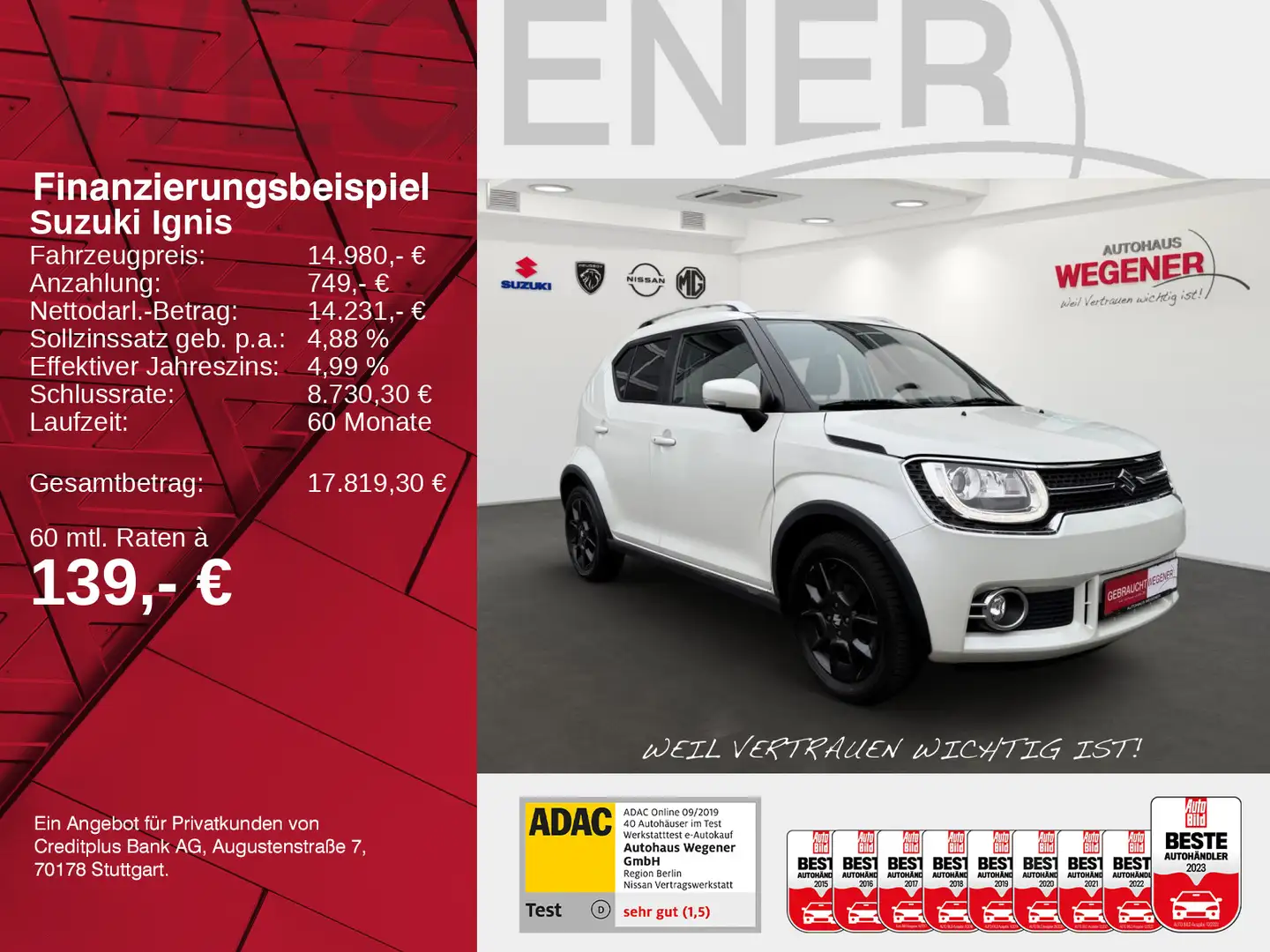 Suzuki Ignis IGNIS 1.2 AT COMFORT+ KAMERA +ALLWETTER+LED+SHZ+ Weiß - 2