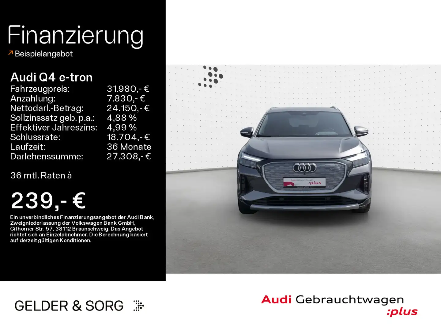 Audi Q4 e-tron 40 Int. S line*RFK*ACC*Navi*Virtual Grigio - 1