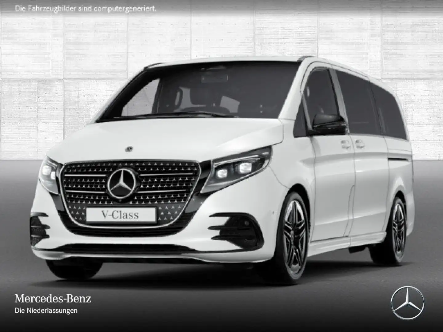 Mercedes-Benz V 300 d AVANTGARDE+AMG+9G+AHK+StandHZ+Klimaautom Weiß - 2