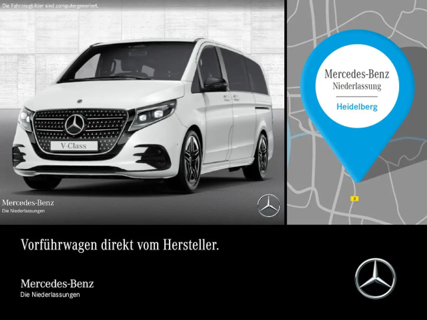 Mercedes-Benz V 300 d AVANTGARDE+AMG+9G+AHK+StandHZ+Klimaautom Weiß - 1