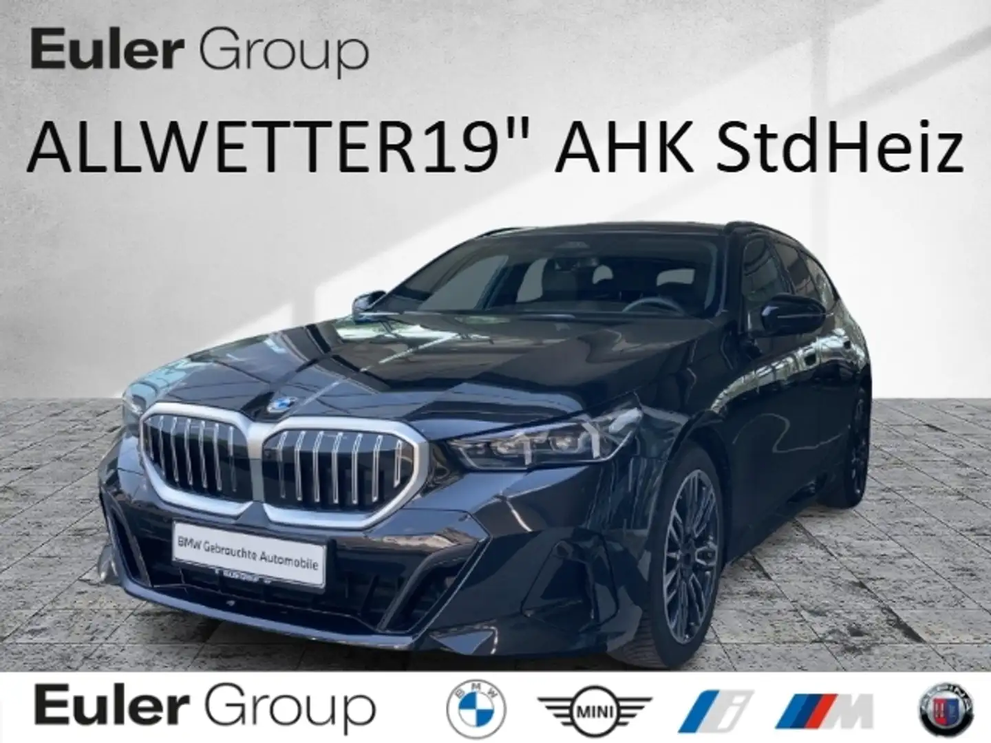 BMW 520 d M-Sport ALLWETTER19'' AHK StdHeiz Sitzbelüf H/K Schwarz - 1