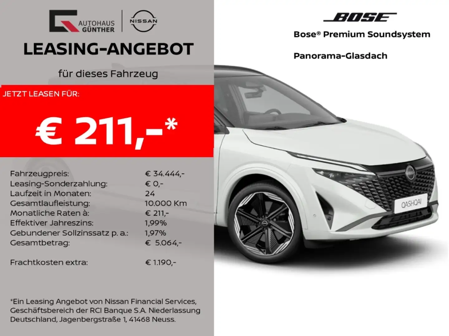 Nissan Qashqai N-DESIGN Autom. Winter/PGD/Bose/360° Weiß - 1