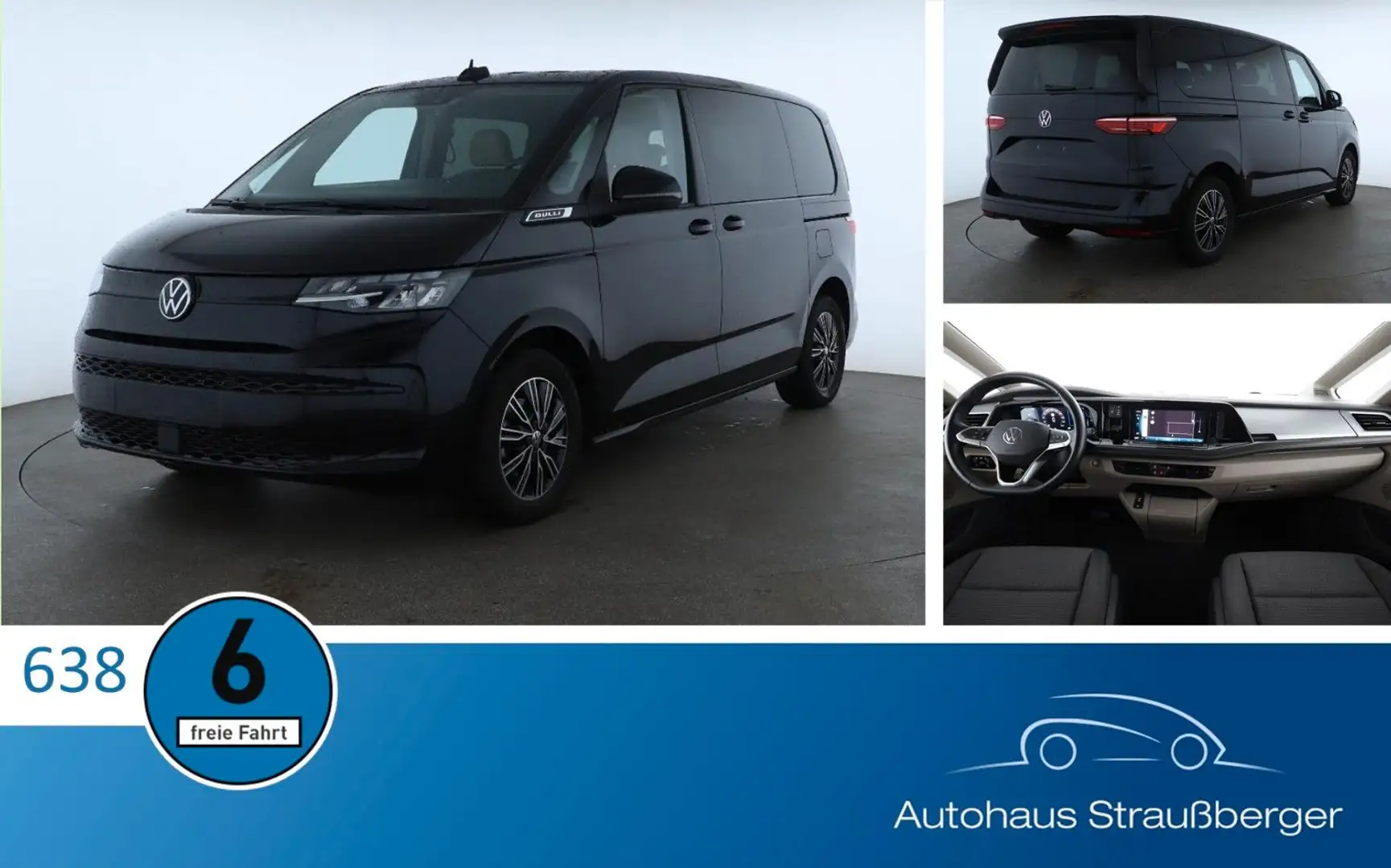 Volkswagen T7 Multivan Basis ACC AHK SHZ 3-ZK Negru - 1