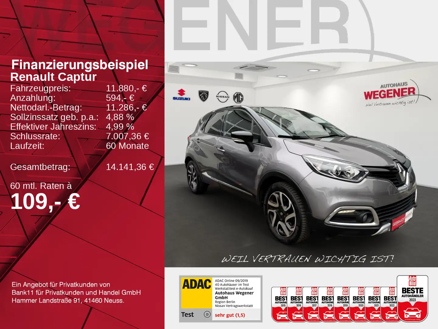 Renault Captur CAPTUR DCI MT+KAMERA +ALLWETTER+KEYLESS+SHZ+MP3+ Grau - 2