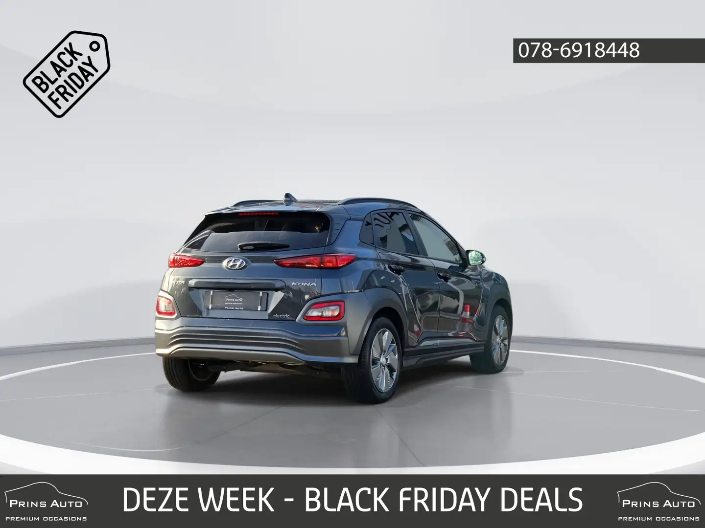 Hyundai KONA EV Premium 64 kWh |SOH 87%|STOELVERW+VERKOEL.|NAVI Gris - 2