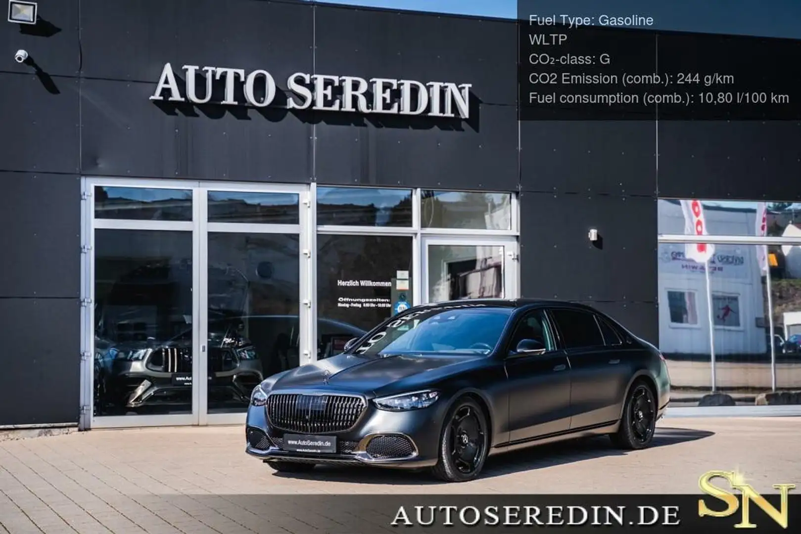 Maybach S580 4M NIGHT SERIES+MAGNO+LEATHER ROOF Zwart - 1