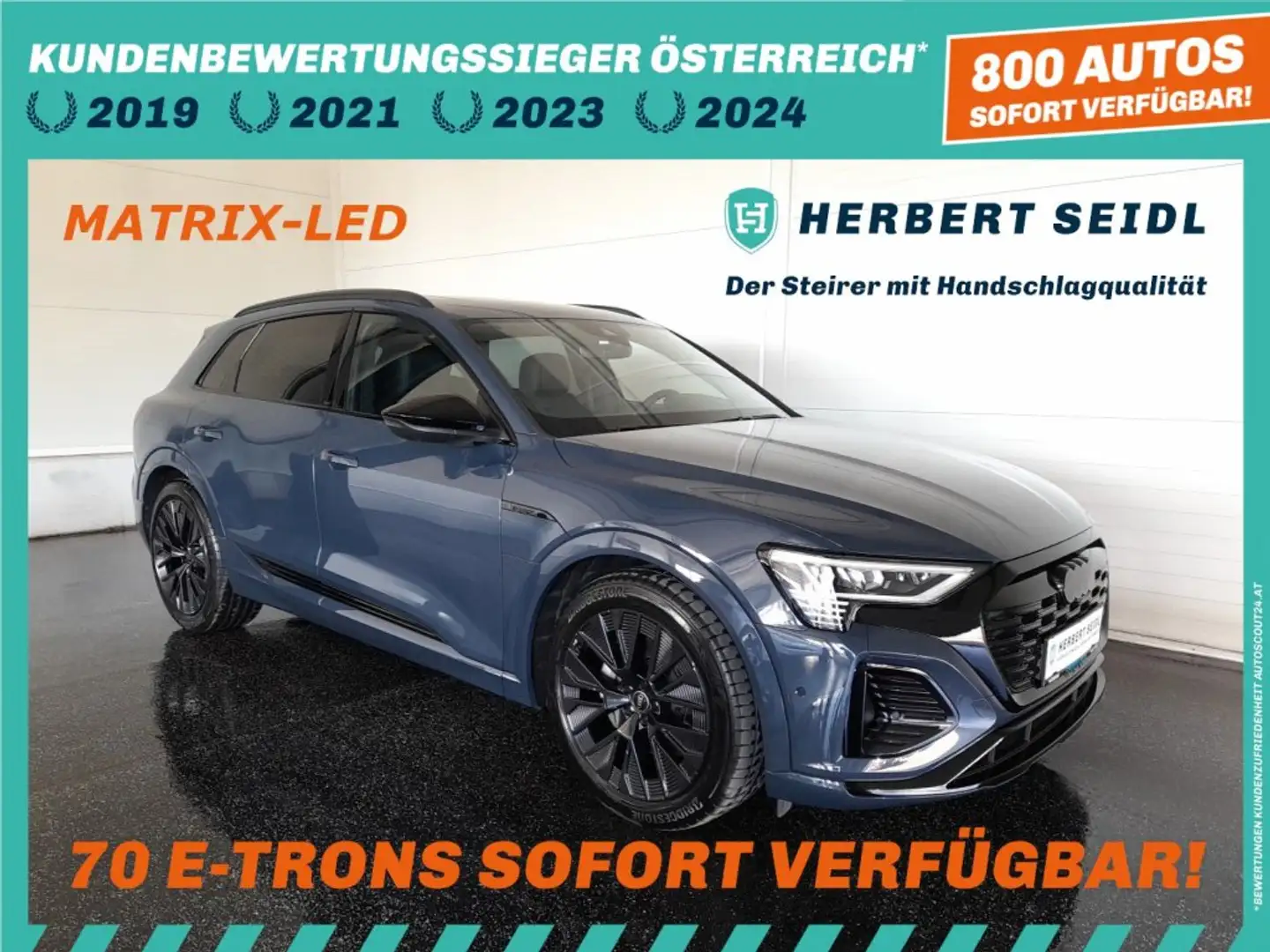 Audi Q8 e-tron 116 kWh S-LINE Quattro FACELIFT *SKY / MATRIX LED / 21 ZOLL / VOLLEDER BELÜFTET & MEMORY / 360° KAMERA / ASS. STADT / B&O Blau - 1