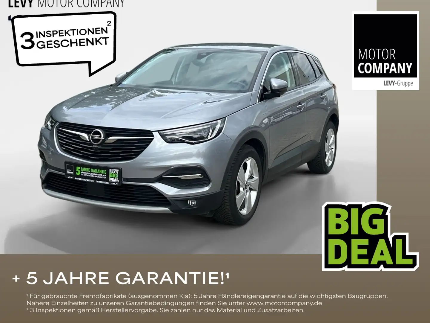 Opel Grandland 1.2 Turbo INNOVATION FLA 360 4xSHZ LM Szary - 1