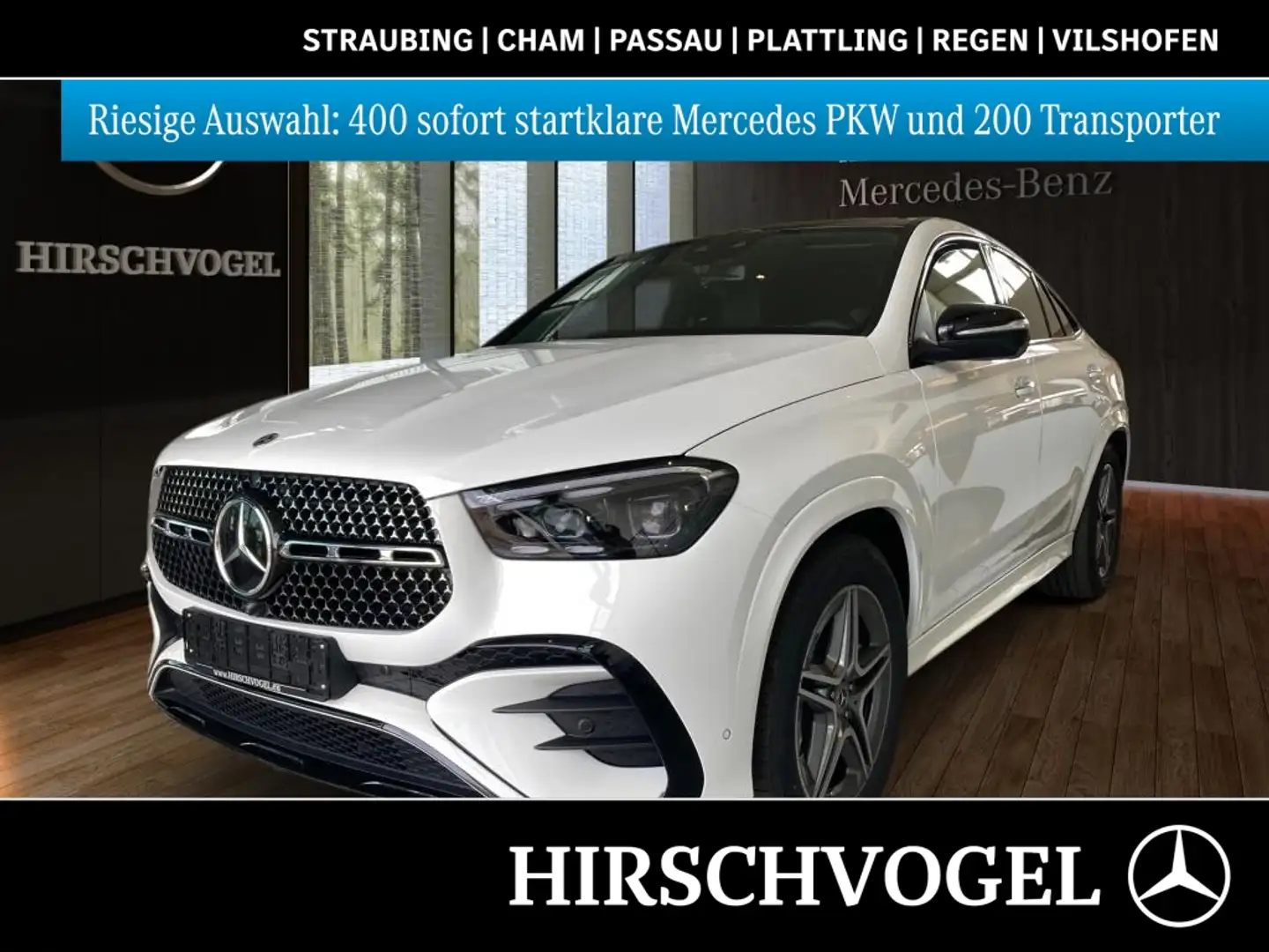 Mercedes-Benz GLE 350 de 4M AMG-Line+AIRMATIC+DISTRON+AHK+Pano Weiß - 1