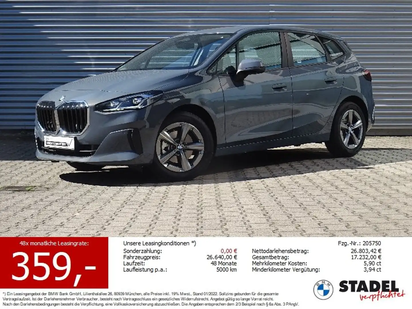 BMW 216 i Active Tourer Sportsitze Premium-Paket SH Gris - 1