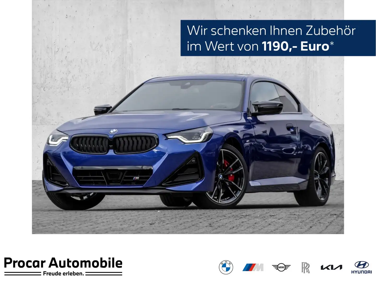 BMW 240 M240i xDrive M Sport Pro 19" AHK Glasdach 360° H/K Albastru - 1