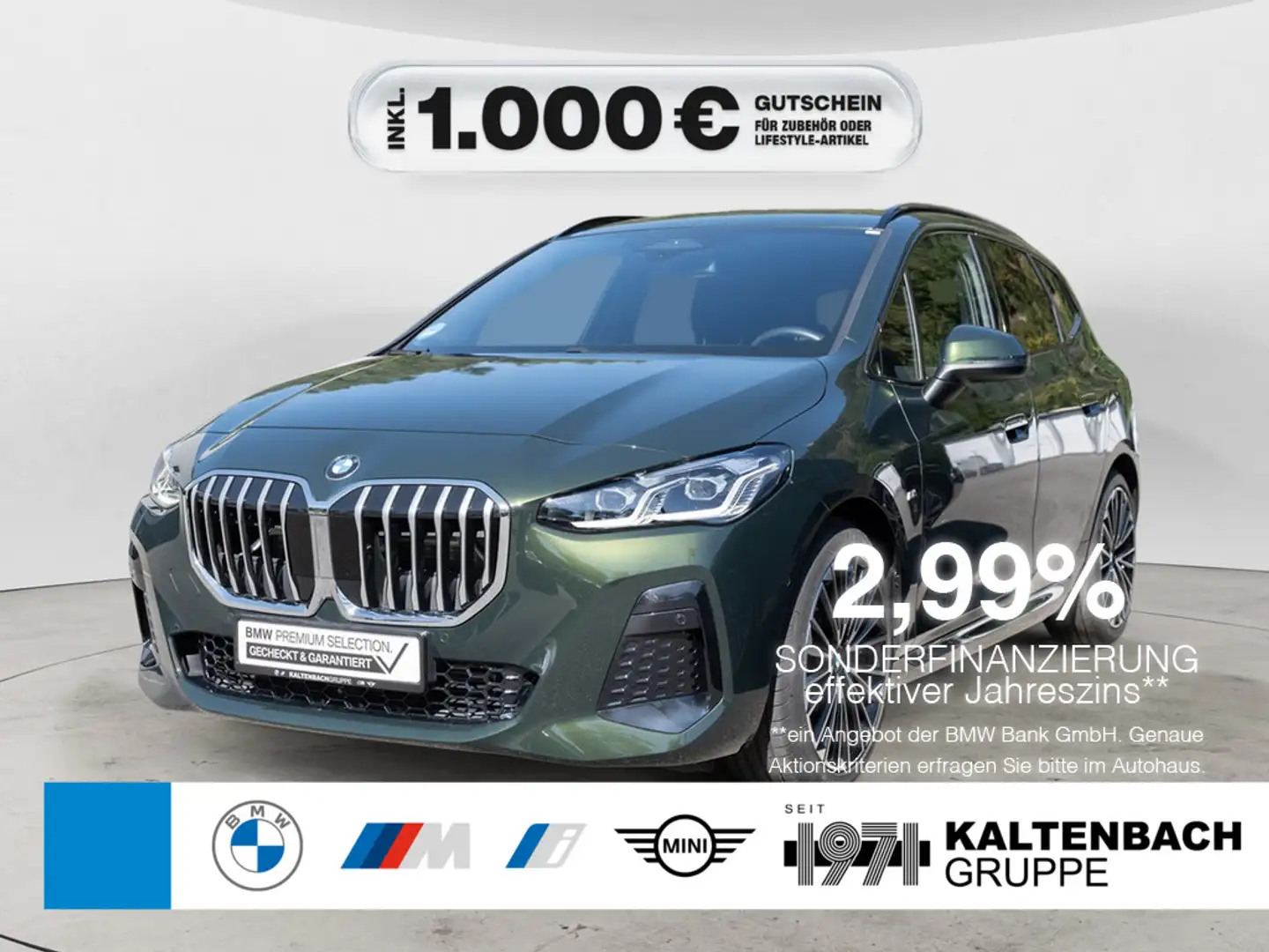BMW 218 i Active Tourer M-Sport AHK LED ACC NAVI Vert - 1