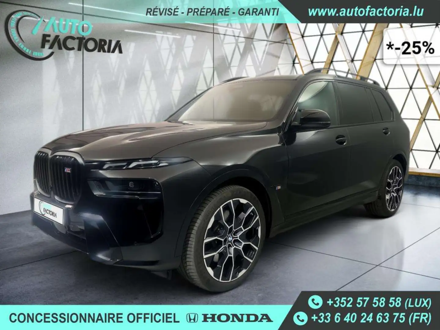 BMW X7 -25% M60I 530cv BVA8 4x4 PACK M 7PL+T.PANO+GPS+Opt Noir - 1