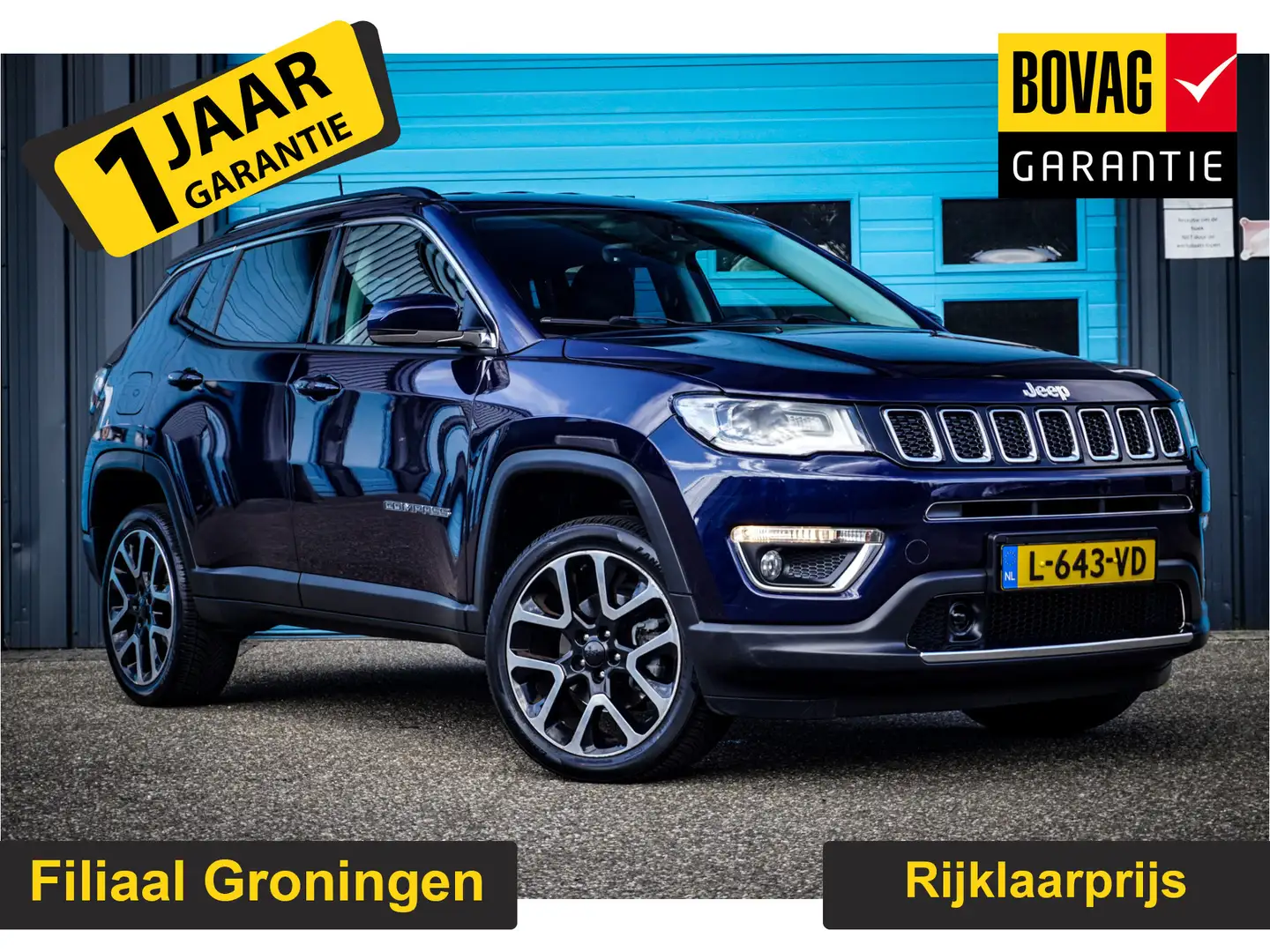 Jeep Compass 1.4 MultiAir Limited 4x4 GRATIS Afleverpakket! Stu Bleu - 1