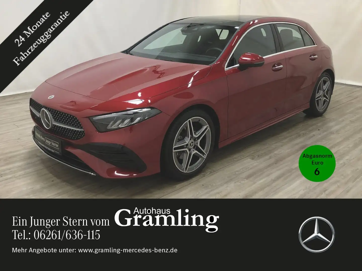 Mercedes-Benz A 200 AMG Pano*LED*Kamera*Distr*Navi*Ambientebel Rot - 1