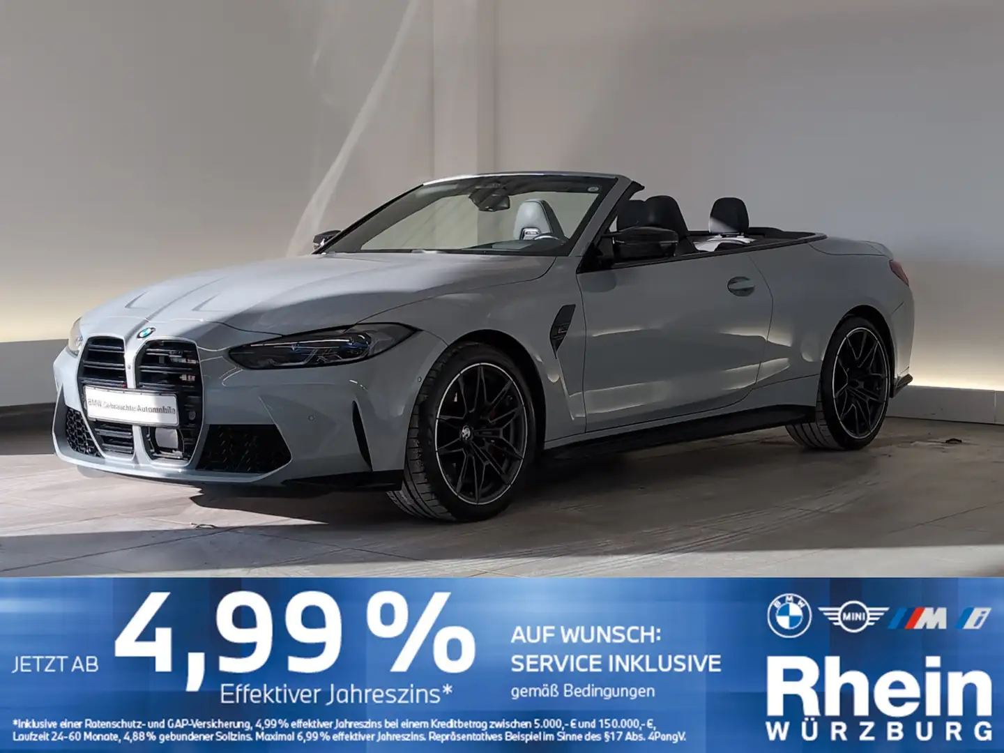 BMW M4 Competition xDrive Cabrio Navi/Laser/HarmKar Navi/ Grau - 1