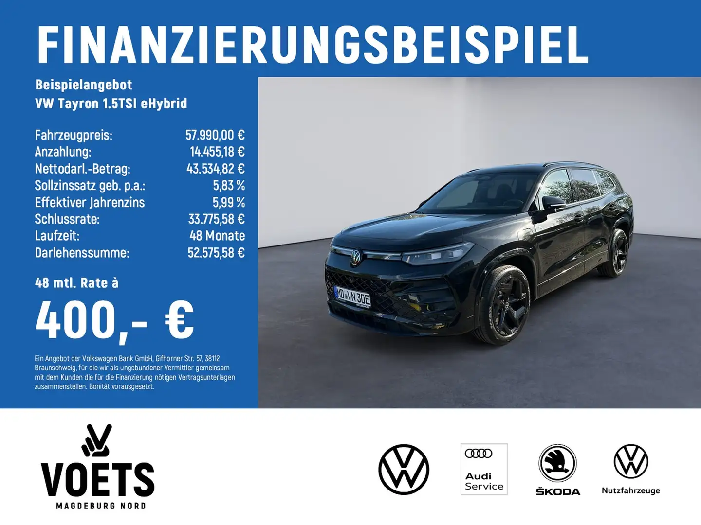Volkswagen Tayron 1.5TSI eHybrid R-line LED+NAVI+AHK+BLACK+ Schwarz - 2