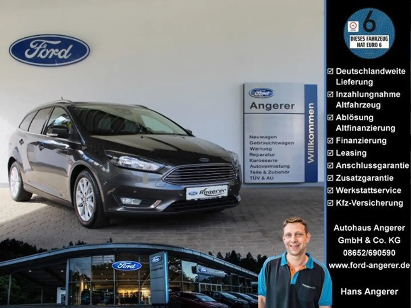 Ford Focus Titanium Navi,Touch,BT,USB,PDC,RFK,WinPak,LED,8-F Gris - 1