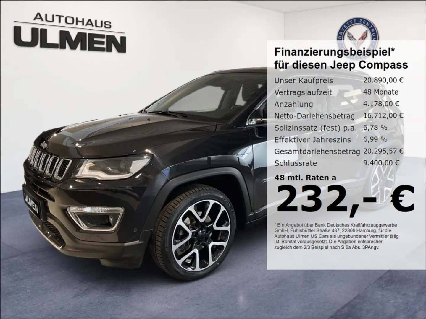 Jeep Compass Limited FWD 1.3 MultiAir Autom.Navigation Tempomat Zwart - 1