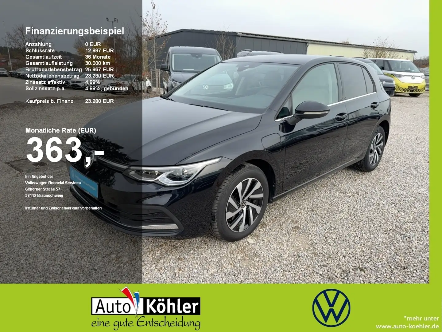Volkswagen Golf GTE Style eHybrid Black+Matrix+ACC+LED+Virt Schwarz - 1
