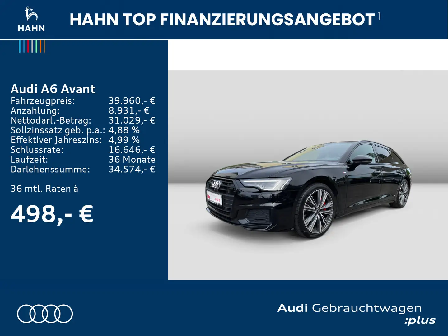 Audi A6 55TFSIe quat S-trc S-line Matrix 360° Schwarz - 2