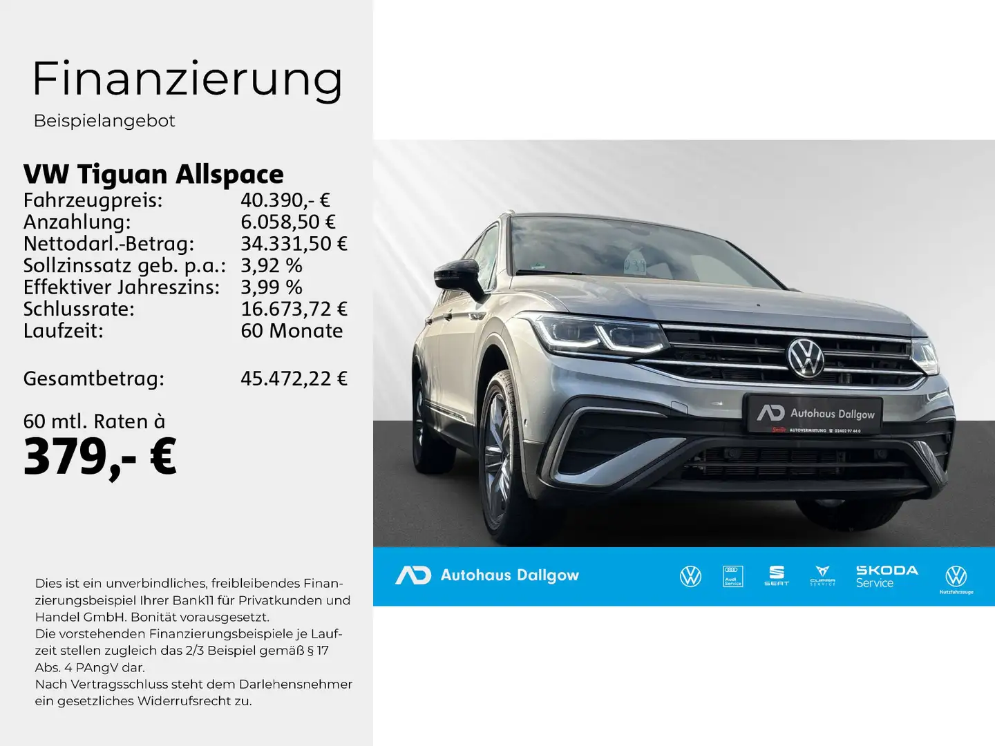 Volkswagen Tiguan Allspace 1.5 TSI ACT Move OPF Silber - 2