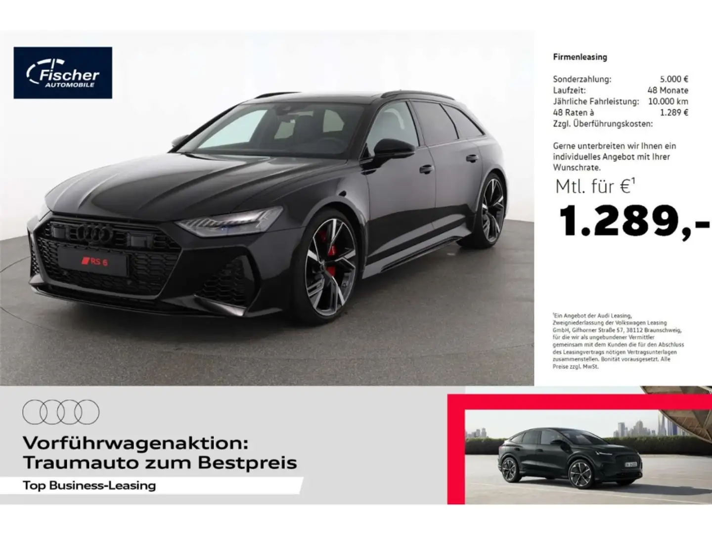 Audi RS6 Avant TFSI quattro Zwart - 1