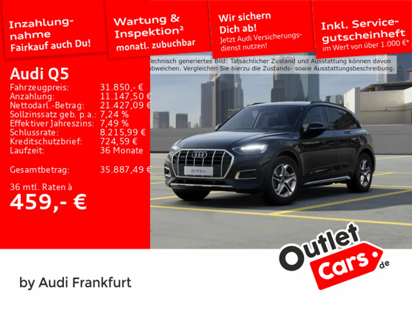 Audi Q5 50 TFSI e quattro S tronic advanced Schwarz - 1