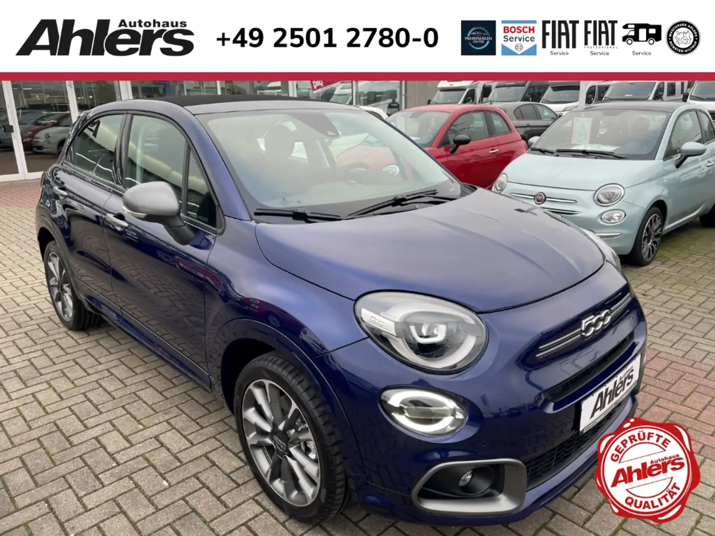 Fiat 500X Dolcevita Sport+FALTDACH+AUTOMATIK+NAVI+KAMERA+ACC Blau - 1