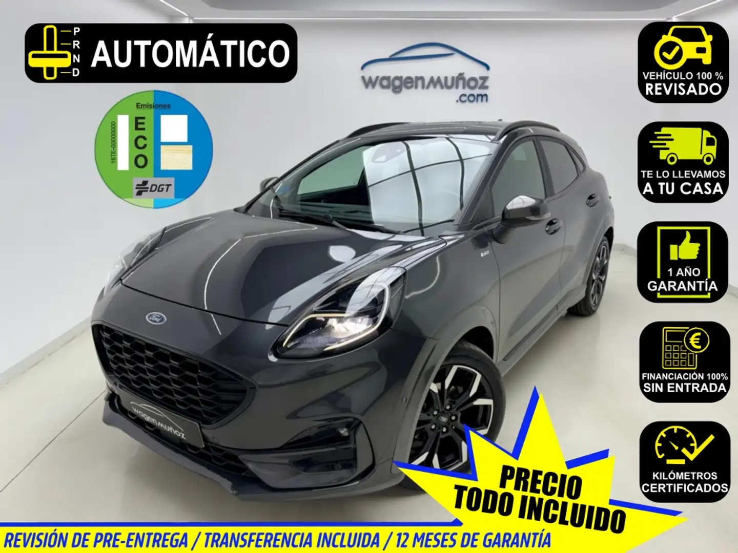 Ford Puma 1.0 EcoBoost MHEV ST-Line X Aut. 155 Gris - 1