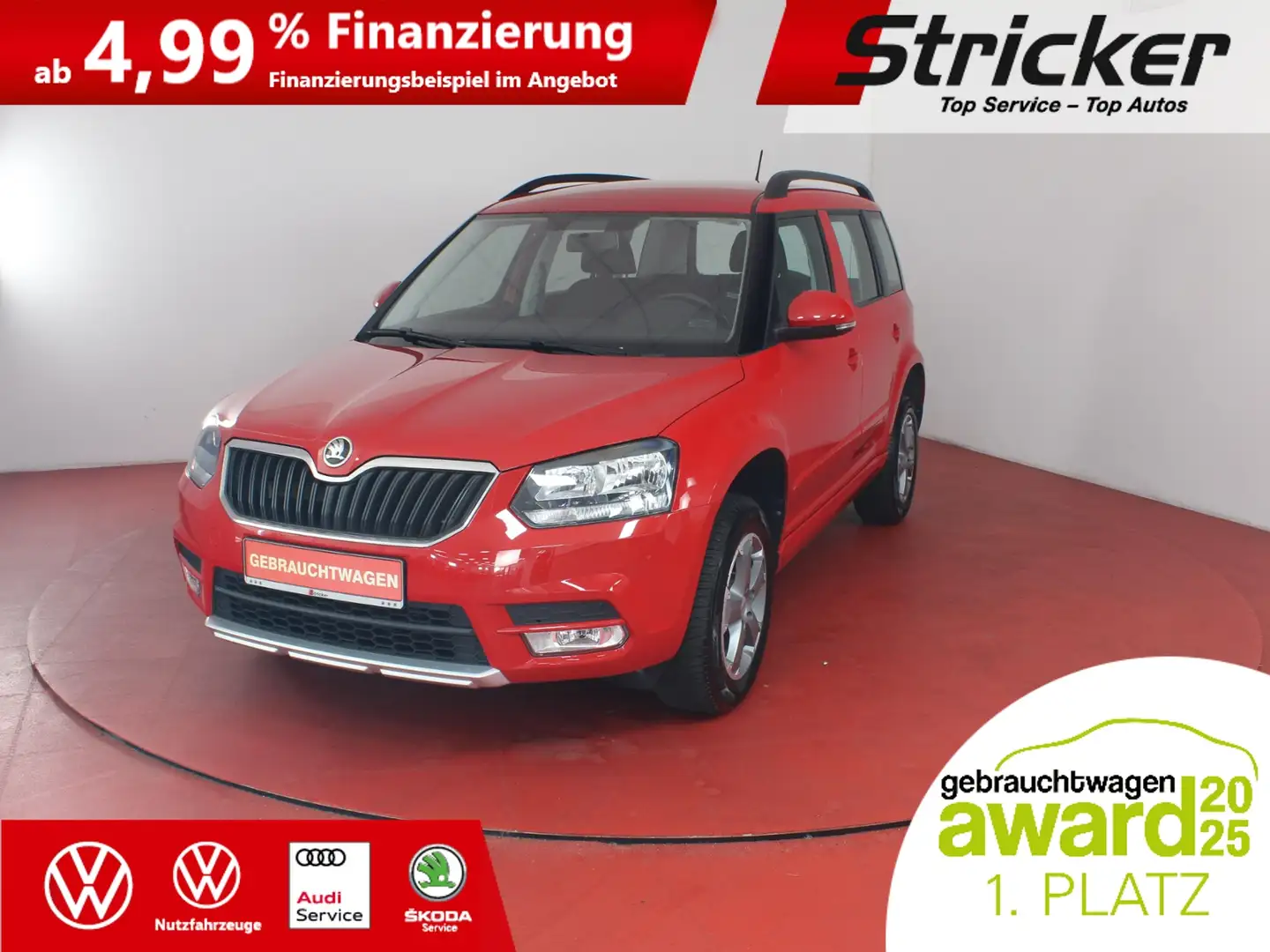 Skoda Yeti Green Tec 4x4 210,-ohne Anzahlung Sitzheizung Rouge - 1