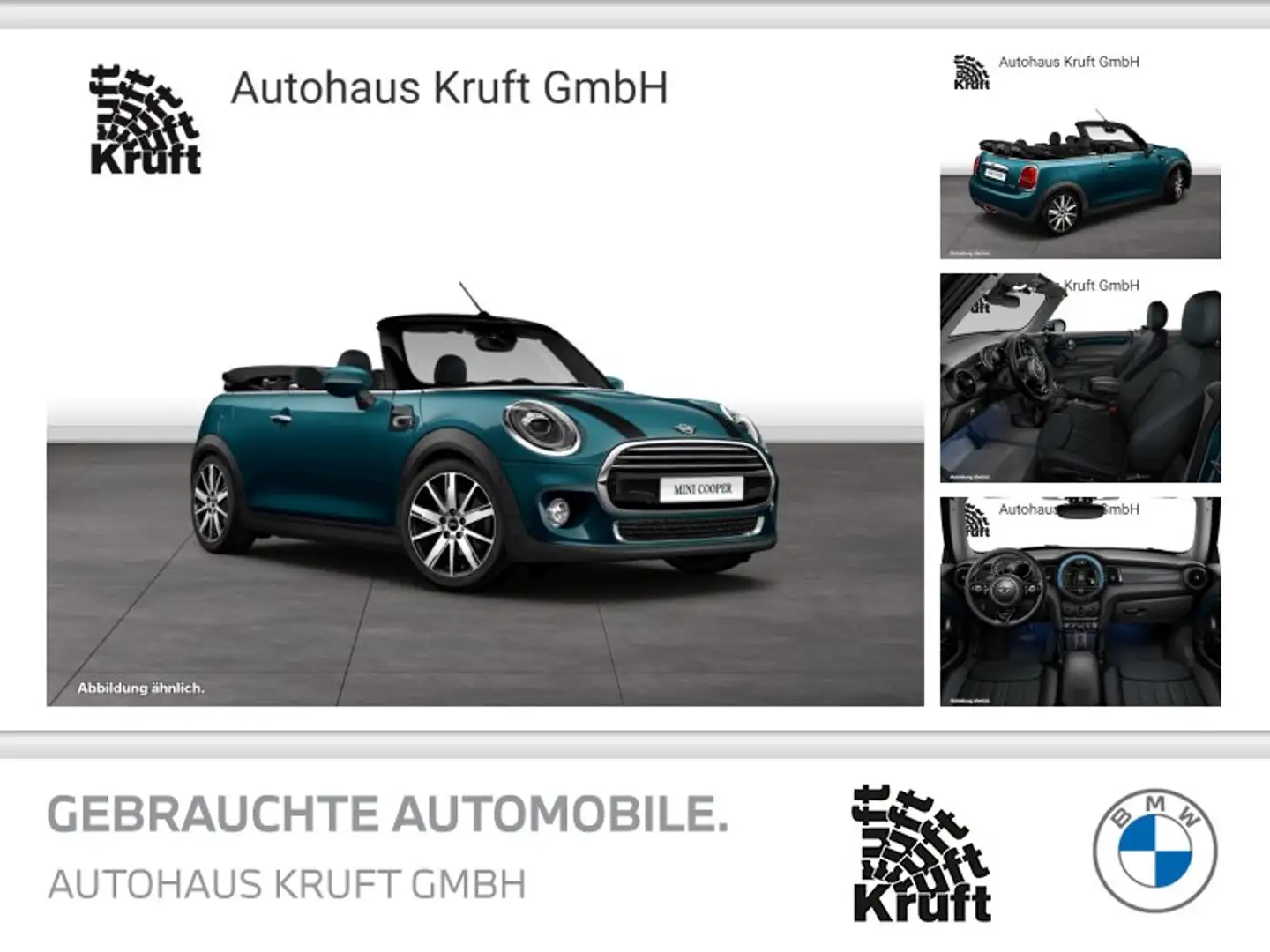 MINI Cooper Cabrio Cooper Cabrio SIDEWALK+AUTOM+NAVI+KAMERA+LED Bleu - 1