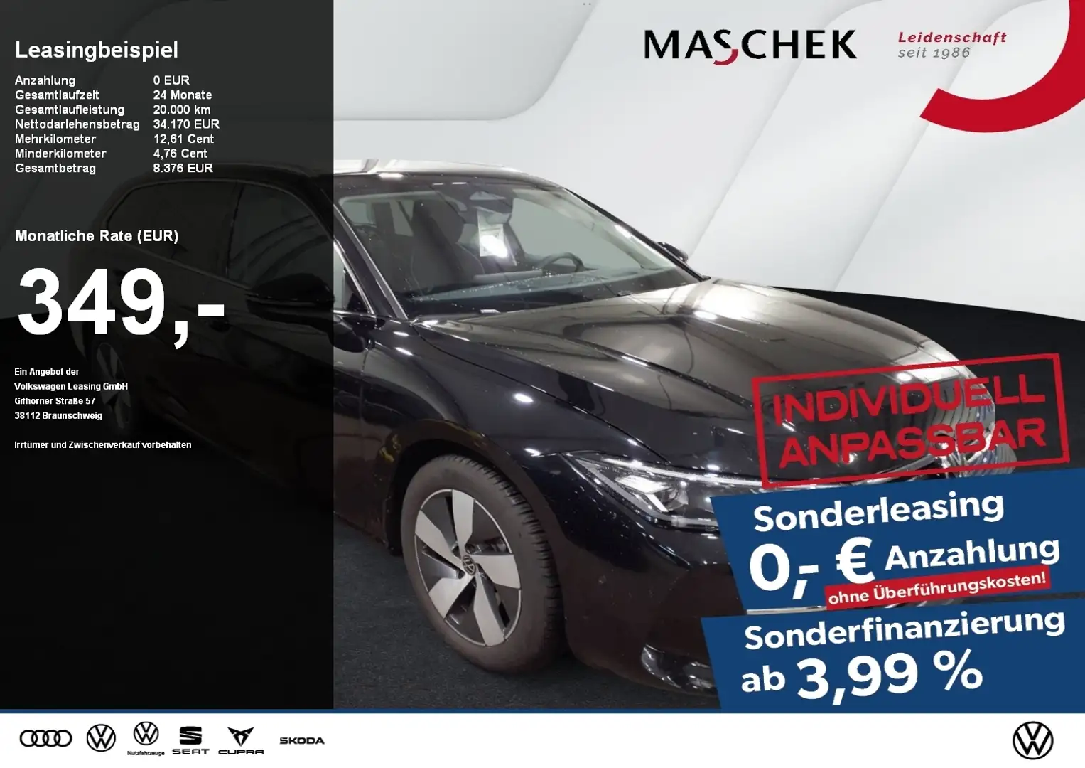 Volkswagen Passat Business 1.5 e-Hybrid HUD AHK Rear View Navi Noir - 1