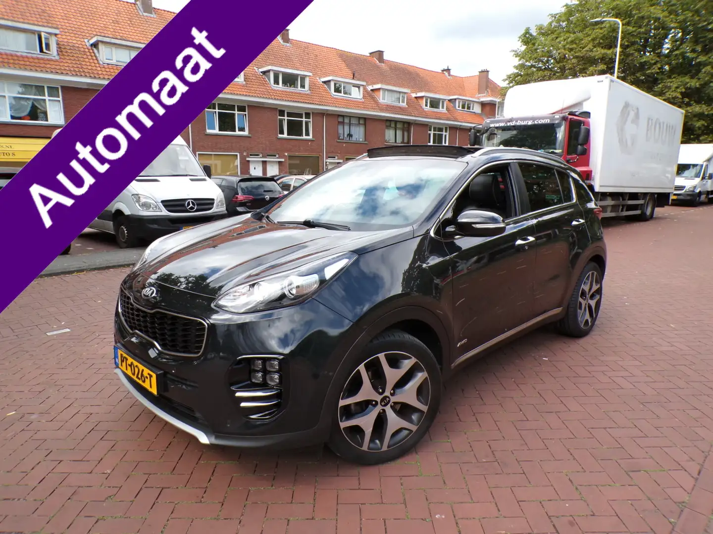 Kia Sportage 1.6 T-GDI 4WD GT-Line ELECTRISCH PANORAMADAK/AUTOM Zwart - 1