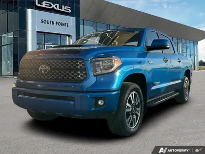 Blue 2018 Toyota Tundra Pickup Truck Four-Wheel Drive 6-Speed Automatic