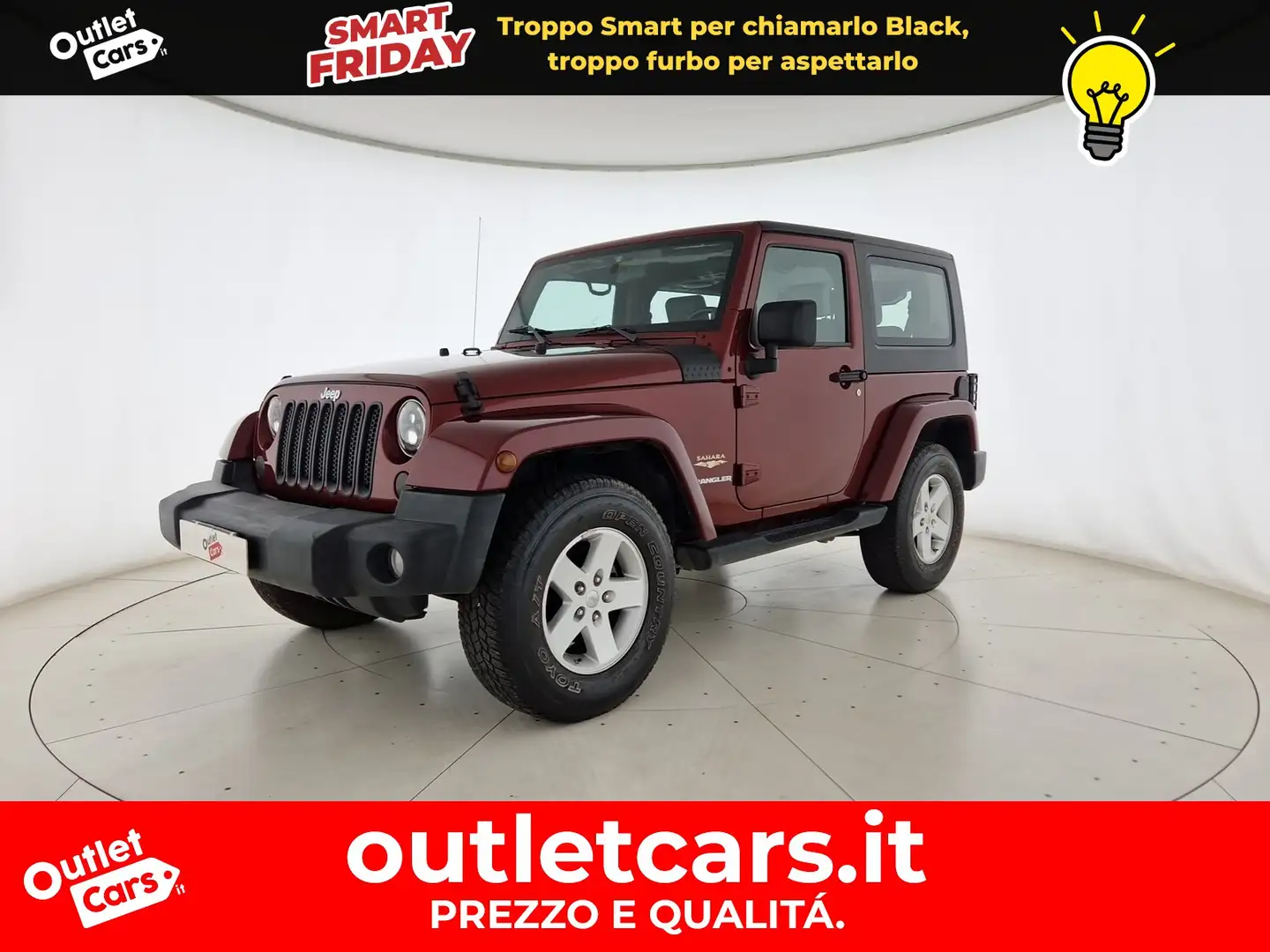 Jeep Wrangler 3p 2.8 crd sahara auto Rouge - 1